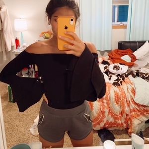 NastyGal Bell Sleeve Bodysuit